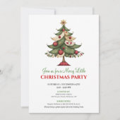 Playful whimsical Christmas tree event invitation 招待状 (正面)