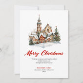 Playful Winter Scene Christmas Greeting Card シーズンカード (正面)