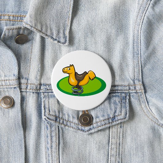 Playground Horse Spring Rider 缶バッジ