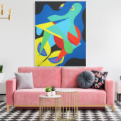 Playground of Colored Shapes Canvas Print キャンバスプリント (インサイチュ (リビング))