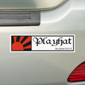 playhatの朝日のステッカー バンパーステッカー (車上)