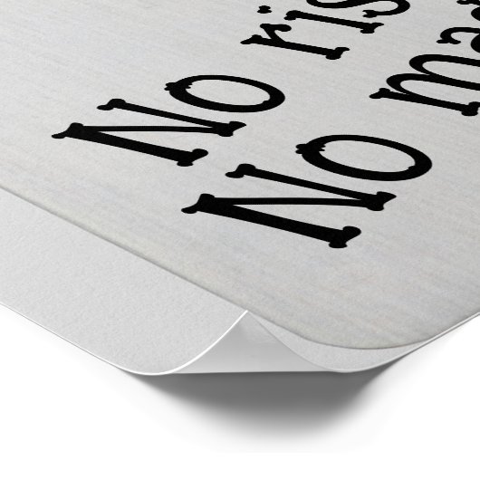 Playing card art -no risk no magic  ポスター (角)