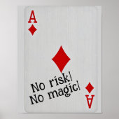Playing card art -no risk no magic  ポスター (正面)