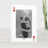 Playing Card Couple Photo Love Valentine's Day シーズンカード (裏面)