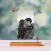 Playing Card Couple Photo Romantic Love Heart Gift アクリルサイン (ニュートラル)