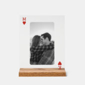 Playing Card Couple Photo Romantic Love Heart Gift アクリルサイン (正面)