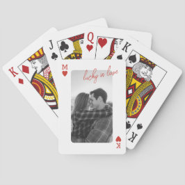 Playing Card Couple Photo Romantic Love Heart Gift トランプ