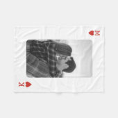 Playing Card Couple Photo Romantic Love Heart Gift フリースブランケット (正面(横))