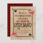 Playing Card Crazy Mushrooms Bridesmaid シーズンポストカード (正面/裏面)