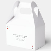 Playing Card Heart Casino Nevada Vegas Wedding フェイバーボックス (裏面)