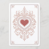Playing Card Las Vegas Casino Wedding  招待状 (裏面)