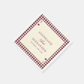 Playing Card Monogram Old Money Custom Wedding スタンダードカクテルナプキン (角)