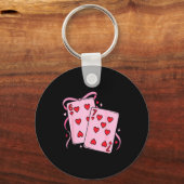 Playing Card Valentine’s Day 67 Preppy Six Seven 6 キーホルダー (正面)