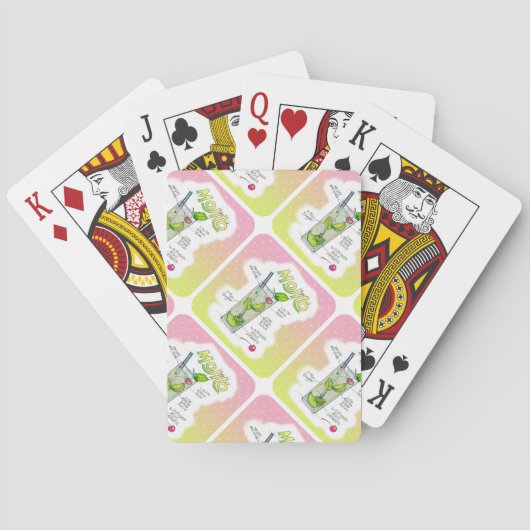 PLAYING CARDS - モヒート レシピ カクテル アート トランプ (裏面)