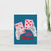 Playing Cards 67 Valentine Skeleton Hand Six Seven カード (正面)