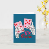 Playing Cards 67 Valentine Skeleton Hand Six Seven カード (黄色い花)