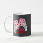Playing Cards 67 Valentine Skeleton Hand Six Seven コーヒーマグカップ (左)