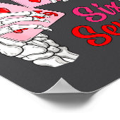 Playing Cards 67 Valentine Skeleton Hand Six Seven ポスター (角)