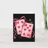 Playing Cards 6 7 Of Hearts 67 Six Seven Bow Valen カード (正面)