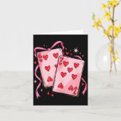 Playing Cards 6 7 Of Hearts 67 Six Seven Bow Valen カード (黄色い花)