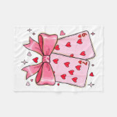 Playing Cards 6 7 Of Hearts 67 Six Seven Meme Bow  フリースブランケット (正面(横))