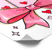 Playing Cards 6 7 Of Hearts 67 Six Seven Meme Bow  ポスター (角)