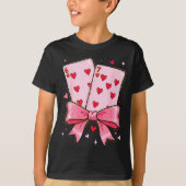 Playing Cards 6 7 Of Hearts 67 Six Seven Meme Bow  Tシャツ (正面)