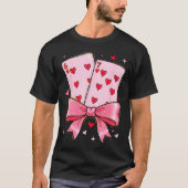 Playing Cards 6 7 Of Hearts 67 Six Seven Meme Bow Tシャツ (正面)