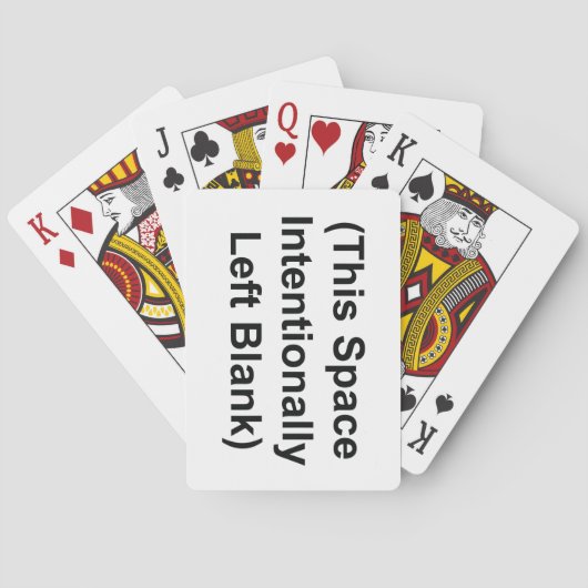 PLAYING CARDS This Space Intentionally Left Blank トランプ (裏面)