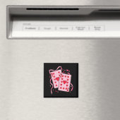 Playing Cards Valentine 6 7 67 Six Seven Valentine マグネット (インサイチュ (食洗機))