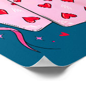 Playing Cards Valentine 6 7 Boys Girls Valentine S ポスター (角)