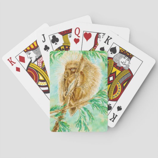 playing cards with a porcupine トランプ (裏面)