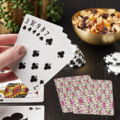 Playing cards with a vibrant floral pattern  トランプ (インサイチュ)