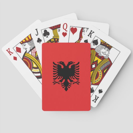 Playing Cards with Flag of Albania トランプ (裏面)
