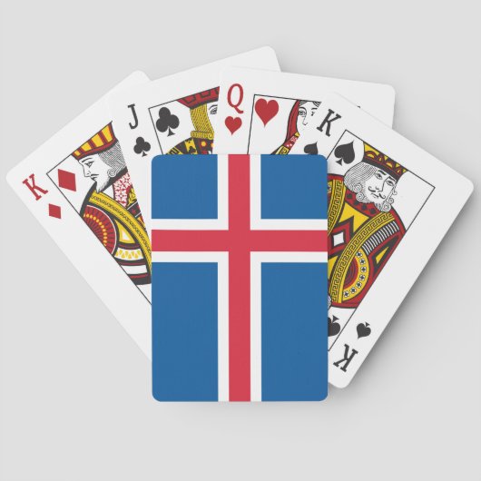 Playing Cards with flag of Iceland トランプ (裏面)