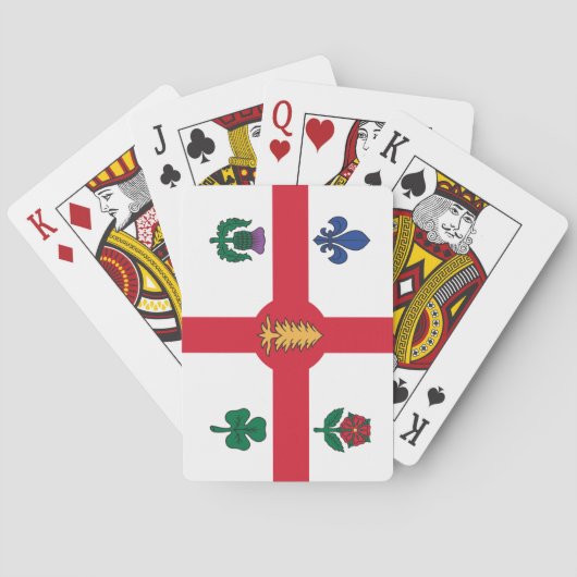 Playing Cards with flag of Montreal トランプ (裏面)