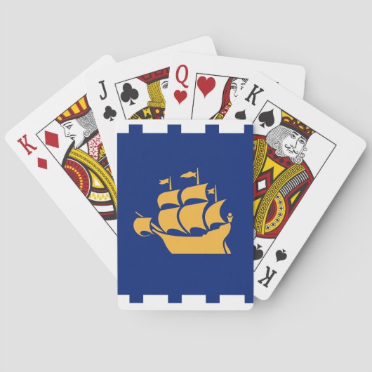 Playing Cards with flag of Quebec City トランプ (裏面)