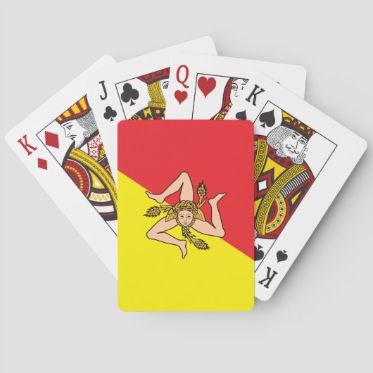 Playing Cards with flag of Sicily トランプ (裏面)