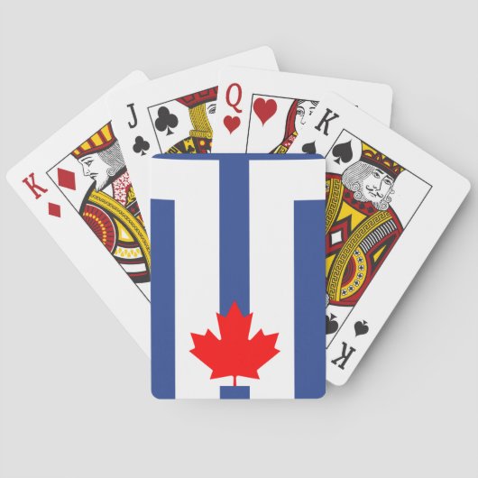 Playing Cards with flag of Toronto, Canada トランプ (裏面)