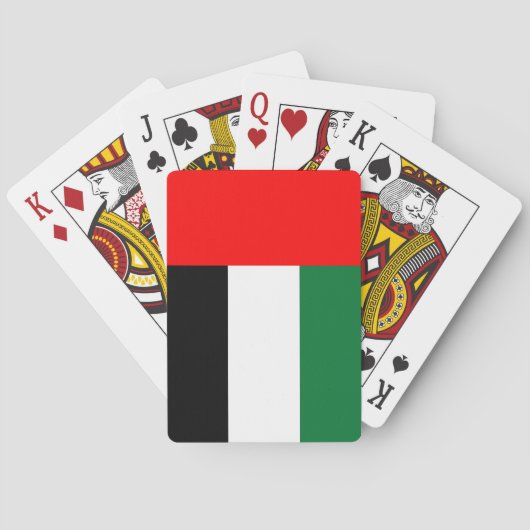 Playing Cards with flag of UAE トランプ (裏面)