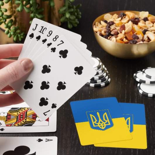 Playing Cards with flag of Ukraine Trident トランプ (インサイチュ)