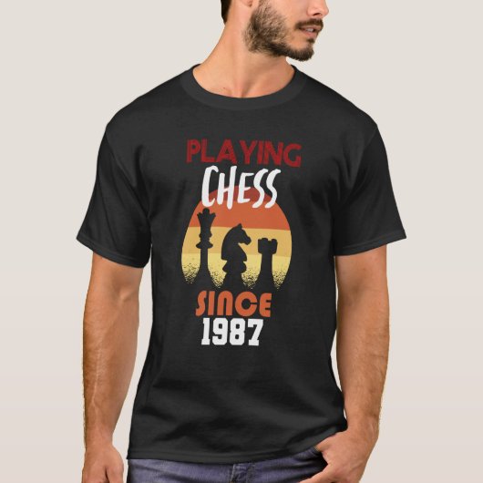 Playing chess since 1987 tシャツ (正面)