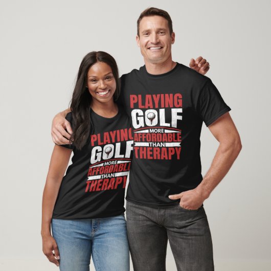 Playing Golf Is Therapy Fun Golfing Player Golfer  Tシャツ (ユニセックス)