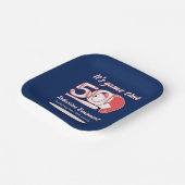 Playing His 50th Inning Baseball Birthday Party ペーパープレート (傾斜あり)