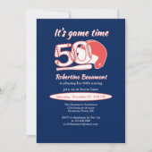 Playing His 50th Inning Baseball Birthday Party 招待状 (正面)
