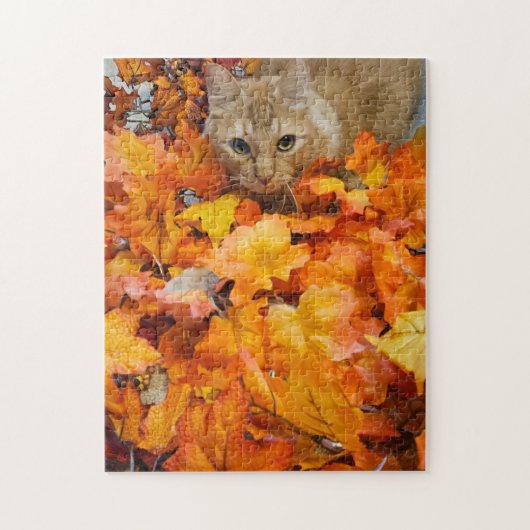Playing in the Leaves Puzzle, 11" x 14", 252 pcs ジグソーパズル (縦)