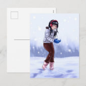Playing in the Snow シーズンポストカード (正面/裏面)