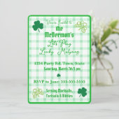 Playing Lucky Mahjong Watercolor Shamrocks  招待状 (スタンド正面)