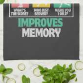 Playing Pickleball Improves Memory キッチンタオル (折り畳み)