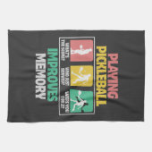 Playing Pickleball Improves Memory キッチンタオル (横)